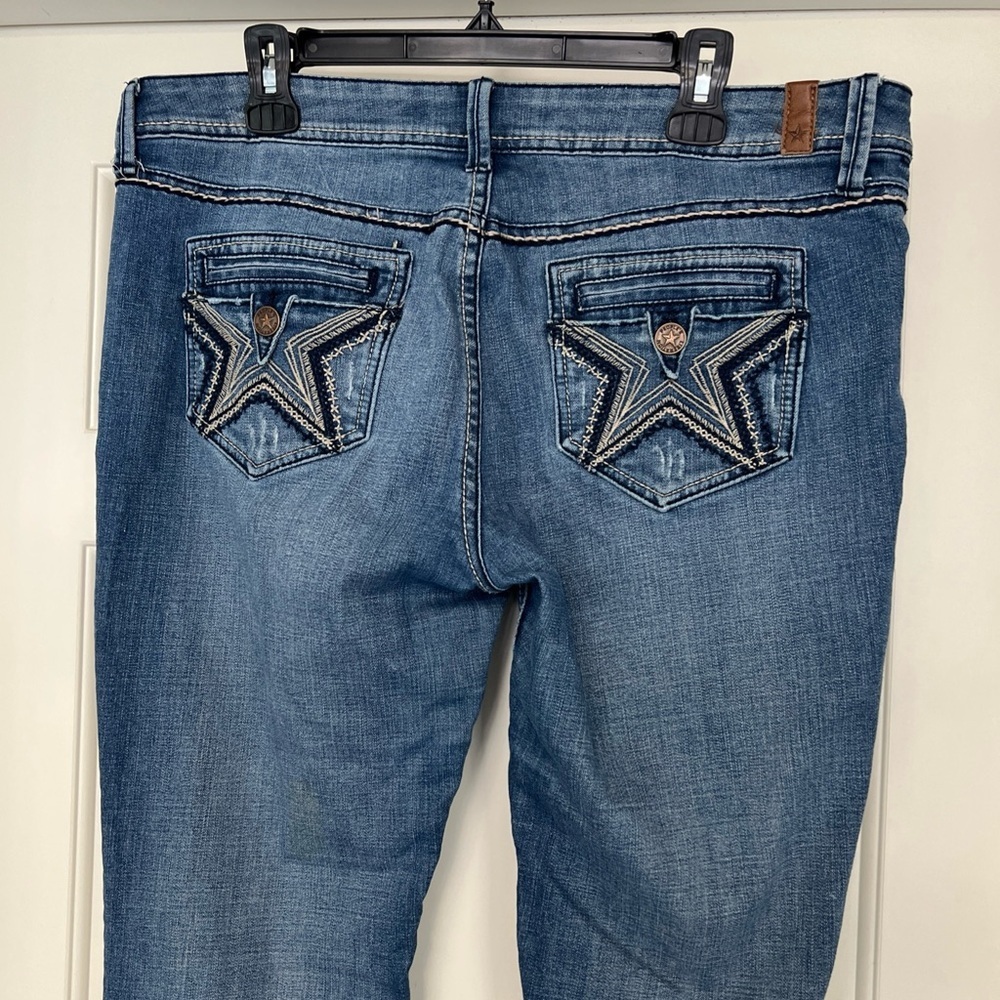 People’s Liberation Bootcut Jeans Embroidered Star Pockets